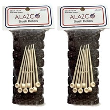 16 pc Vintage Style Hair Roller Mini Small Brush Rollers Mesh Curlers Bristles picture