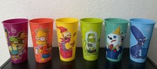 Full Set of 6 Glow in the dark Cups of The Simpsons Tree House Of Horror w/ box  picture