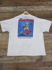 Vtg 90s Big Johnson Scuba T Shirt Sz XXL Has Flaws Double Sided USA Made picture