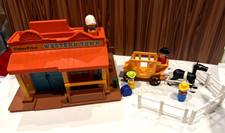 Vintage Fisher Price Little People #934 Western Town Playset 1982 Playset Horse picture