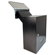 OPEN BOX Through-the-Wall Drop Box with Rainproof Cover & Adjustable Chute picture