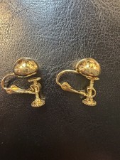 Vintage Napier Screw back Gold Tone Earrings  picture