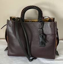 Coach Rogue 30 Handbag Tote Bag Pebble Leather  2way Oxblood #20315 EUC picture