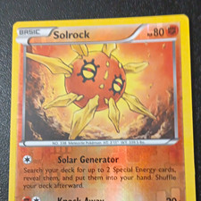 Pokemon TCG Solrock Pokemon Card Basic 80 HP English Standard Size picture