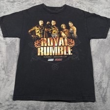 Vintage 2006 WWE T-Shirt Mens Medium Black Royal Rumble Wrestling Casual Summer picture