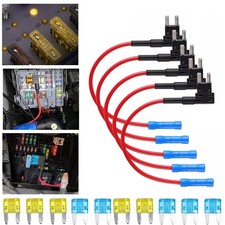 15PCS Fuse TAP Adapter Kit 12V 15 Amp 20Amp Car Add-a-circuit Mini ATM APM Blade picture