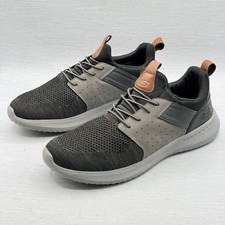 Skechers Delson 3.0 Men's 10.5 Shoes Grey Black Slip On Memory Foam 56299 picture