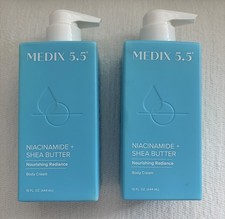 2 PACK MEDIX 5.5 NIACINAMIDE + SHEA BUTTER BODY CREAM 15 FL OZ BOTTLES picture