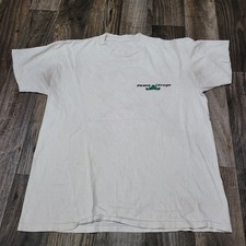 Vintage 90s Peace Frogs Shirt Mens Large White Frog In Jail 1994 (Stained) picture