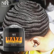 2025 Natural Wave Control Pomade for Black Men Strong Hold 360 Waves Layered picture
