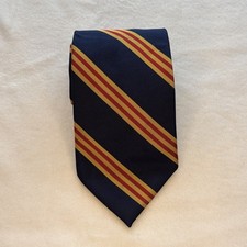 Vintage Wm Chelsea Ltd Custom Silk Necktie Striped Regimental Ivy League picture