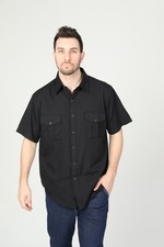 Men's Western Solid Pearl Snap Buttons Two Pocket Casual Short Sleeve Shirts picture