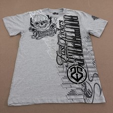 Southpole Premium Shirt Mens Medium Gray Skull Biker Motorcycle Graphic Motorlab picture