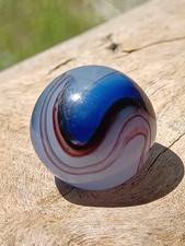 .66 Akro Busy Blue Oxblood Wet Mint Corkscrew, with Oxblood wrapping all around. picture