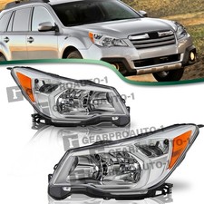 For 2014 2015 2016 Subaru Forester Halogen Chrome Headlights Headlamps L+R Pairs picture