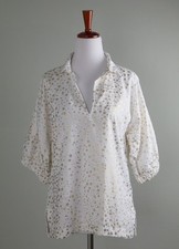EMILY MCCARTHY NWT $174 Poppy Popover Blouse Top in Starry Night Size XS picture