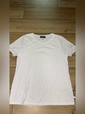 Karl Lagerfeld Paris White Rhinestone Crystal Sleeve Shirt M picture