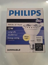 NEW PHILIPS LED 12W DIMMABLE WHITE LIGHT 12PAR30L/F25 3000 DIM AF RO picture