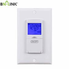 BN-LINK Programmable In-Wall Digital Timer Switch Blue Backlight 7-Day,15A,125V picture