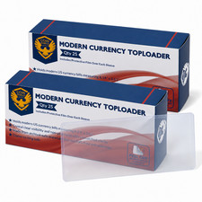50 Modern Currency Holders Regular Toploaders Semi Rigid US Paper Money Bills picture