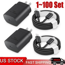 25w Type USB-C Fast Wall Charger+6FT Cable For Samsung Galaxy S20 S21 5G lot US picture
