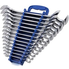 14-Piece  Angle Head Open End Wrench Set, Chrome Vanadium Steel | Incl... picture