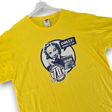 SPAM 70th Anniversary Graphic T Shirt Yellow Mens XL Heavy Cotton picture