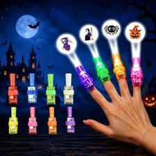 36PCS Halloween LED Finger Lights Glow in the Dark Party Favors Rave Goodie Bag picture