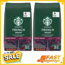 ( 2 Pack ) Starbucks French Roast, Whole Coffee Beans, Dark Roast, 28 oz picture