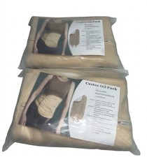 2 New Castor Oil Pack, Reusable, Washable, Soft  picture