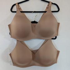 Soma Set of 2 Vanishing 360 Wireless Bra 44DD Nude Warm Amber Smoothing picture