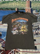 Vintage Harley-Davidson 1990 Vintage 3D Emblem Black Shirt Size M picture