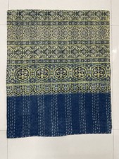 Indian Vintage Style Hand Block Printed Reversible Cotton Kantha Quilts Blanket picture