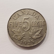 1925 5c Canada Five Cents - KM29 - Key Date - SKU-Q5847.a picture