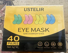 USTELIR Under Eye Mask Set 40 Pairs 6g x40 24K Gold HA Aloe Wrinkles picture