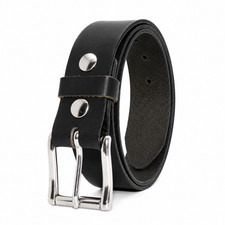 Men’s Leather Belt Full Grain Buffalo Leather Handmade USA Amish 1.5