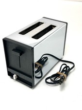 VTG 1970s GE General Electric 2 Slice Toaster A8T17 Chrome+ Black, Tested picture