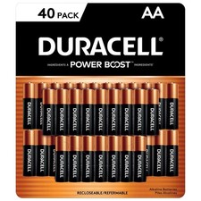 Duracell AA Batteries 40 Count Coppertop Alkaline 1.5V Power Boost Long Lasting picture