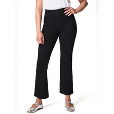 Spanx SPANXShape Petite Kick Flare Jeans Clean Black Denim 20763Q Size L Petite picture