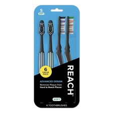 Reach Advanced Design Soft Toothbrush with Cap 6 Pack picture