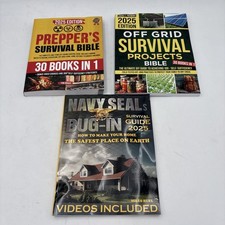 ~ SURVIVAL ~ Prepper Off Grid Navy SEAL Survival Bible 3 Book Set ~Free Ship~ picture