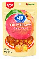 Amos Fruit Burst Peach Gummy Candy 6 oz Bag (case of 12) picture