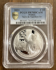 PCGS PR70 DCAM Napoleon Coronation Coin 2021 10 Euro Box And Papers Package picture