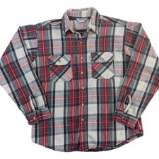 Vtg 80's Five Brother Heavy Work Flannel Plaid Men's Sz Lg Red Green  picture