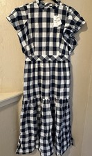 Women's Long Plaid Dress for A Day Like At A Party Size 10 New with Tags picture