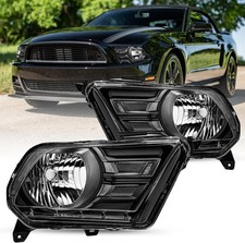 Halogen Headlight Assembly Replacement for 2010-2014 Ford Mustang Headlamp Drive picture