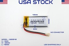 3.7V 500mAh 602040Lithium Polymer LiPo Rechargeable Battery (USA STOCK) picture