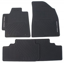 Genuine Toyota 2008-2013 Toyota Highlander Black Rubber All Weather Floor Mats P picture