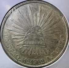 1902-Mo AM Mexico 1 Peso Silver Coin picture