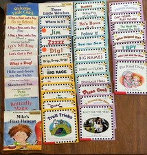 VTG Scholastic Phonics,Troll First-Start Early Readers K-1st Grade 42 Book Lot R picture